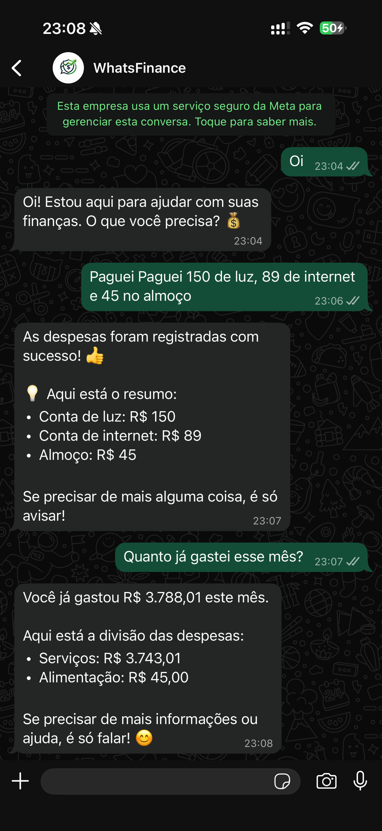 Registrar gastos e relatórios