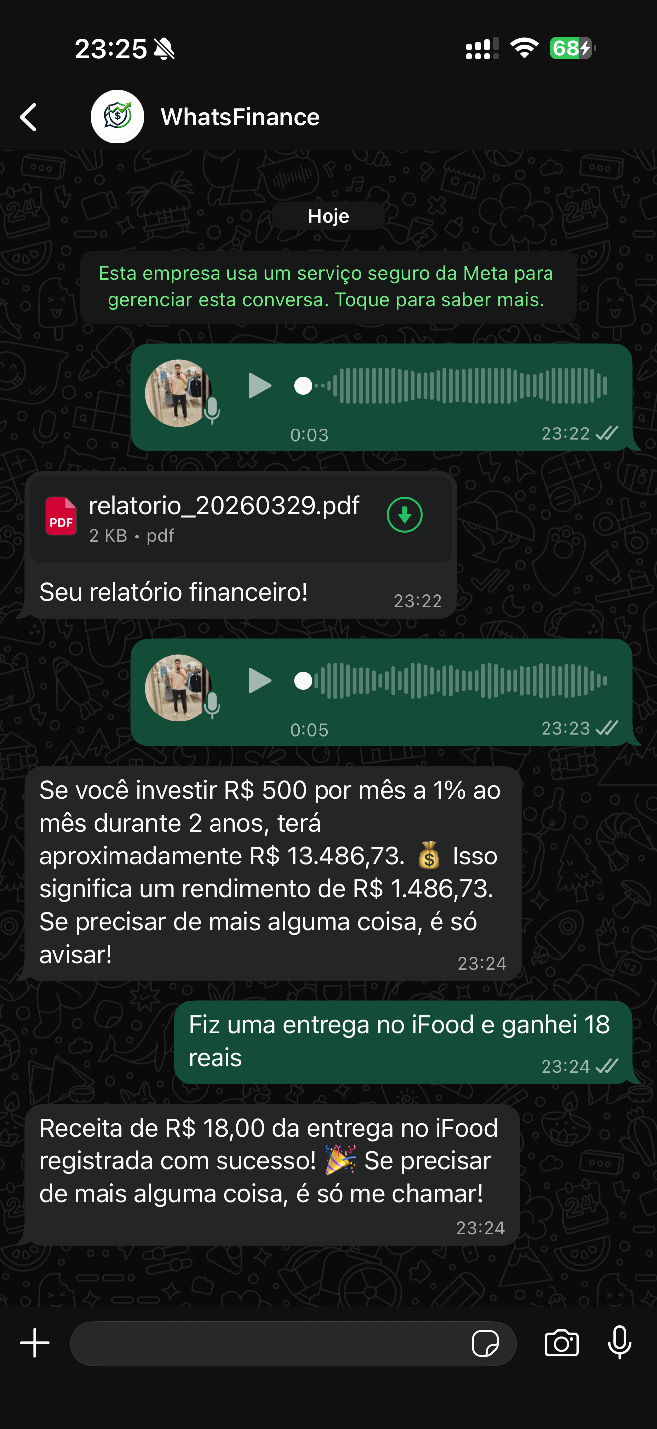 Áudio, PDF e calculadora